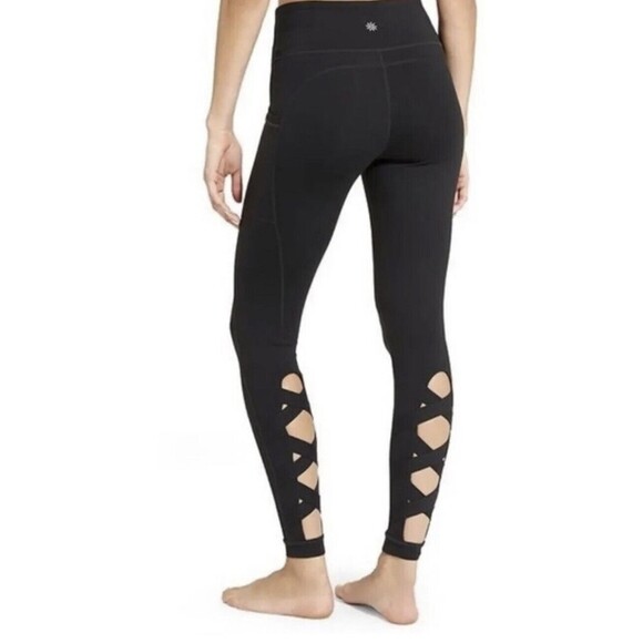 Athleta Pants - Athleta Criss Cross Leggings Women’s Size Small Black Leggings Bin S